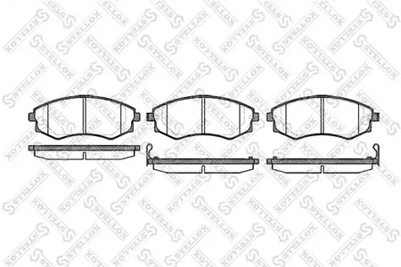 Комплект тормозных колодок дискового тормоза STELLOX 329 012B-SX